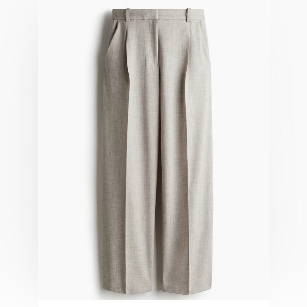 H&M Gray Wide-Leg Trousers